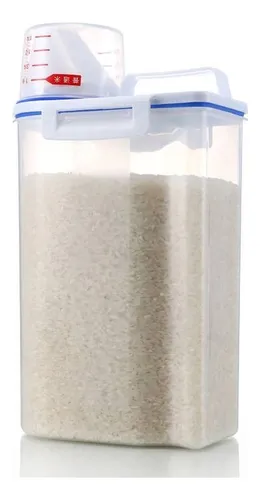 comprar Dispenser De Ração Milho Feijão Arroz Sementes 2 Litros Cor Pote Hermetico Com Copo Medidor Multiuso Importe Cor Transparente