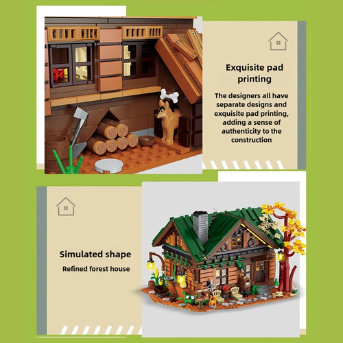 Modelo De Casa En Un Árbol Aislada Con Bloques De Construcci