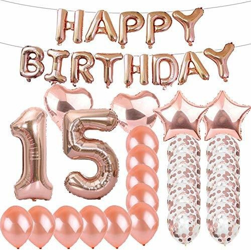 Sweet 15th Birthday Decoraciones Suministros Para Fiestas, G