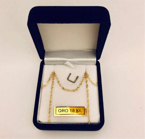 Imagen 5 de 5 de Cadena De Oro 18k Collar Singapur 60 Cm 1,5 Gr Mujer Hombre