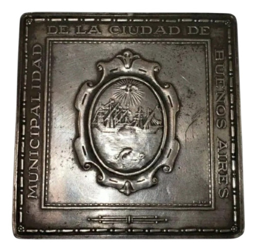 Anrtigua Placa Buenos Aires De Plata Local A La Calle (Usado)