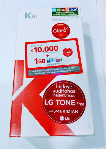 Imagen 3 de 4 de Celular LG K61 Con Audífonos Bluetooth Incluído.