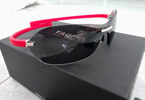 Lentes Tag Heuer Squadra Curve Inmaculados Espejo Gris Oscuro Titanio Rojo (Usado)