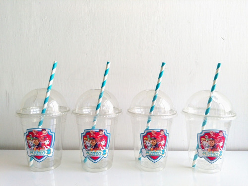 Vaso Patrulla Canina Cúpula Y Sorbito