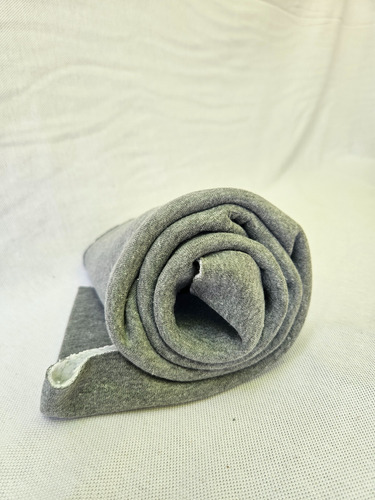 Tela Frisa Invisible Peinada X Metro Gris Rata Melange Liso