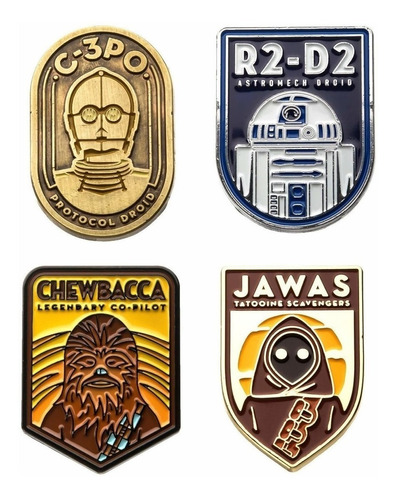 Star Wars Jewelry - Juego De Pines De Solapa De Metal Base R