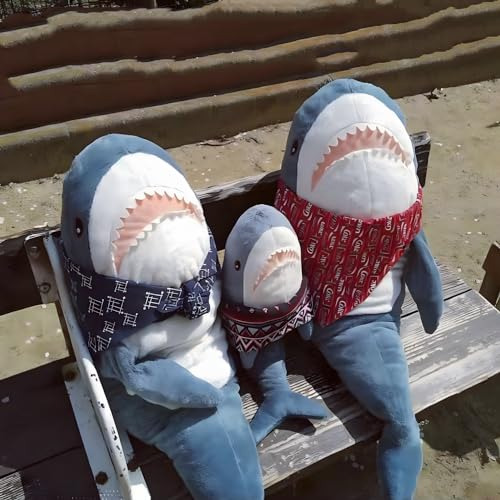 Paquete 3 Peluches Tiburón 17 Pulgadas Almohada Chubbier