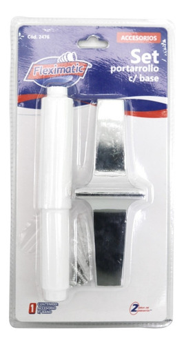 Set Portarollo Con Base Cromada