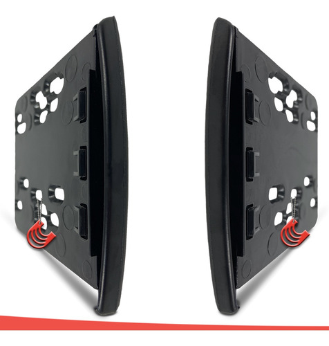 Imagem 3 de 9 de Moldura Painel 2 Din Multimidia Dvd Mp5 Ford Ka Ranger F250 Escort Focus Preto