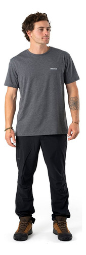 Polera Hombre Marmot Chest Logo Tee Gris