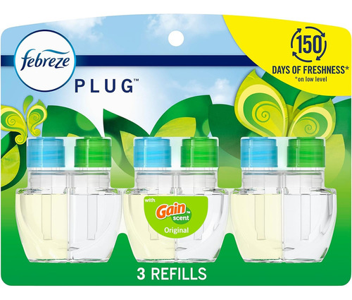 Ambientador Febreze Plug Eliminador De Olores Recarga 3pzs