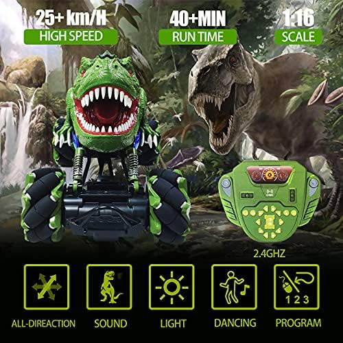 Pamopamo Dinosaur Rc Car 1:16 Dinosaur Monster Rc Truck Con
