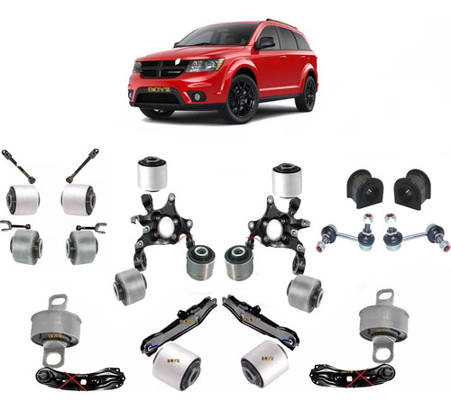 Kit 22 Buchas + 4 Bieletas Diant/ Traseira Dodgejourney 09