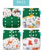 Comprar Promo!! Kit 4 Fraldas Ecológicas De Pano Happy Flute Gênero Sem gênero Tamanho Estampa BK21