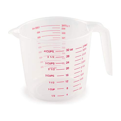 Taza Medidora De Plástico Capacidad De 4 Tazas