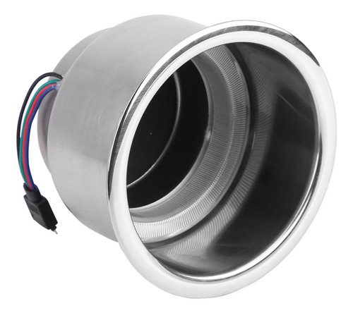 Portavasos Con Control Remoto De Acero Inoxidable Led Rgb Dr
