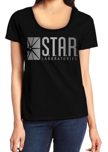 Remeras Flash Star Labs Mujer Laboratorio S.t.a.r. Logo