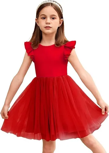 comprar Vestido Niña Princesa Tutú Rojo Talla 2\u002F4\u002F6\u002F8\u002F10\u002F12