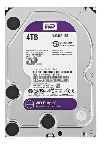 Disco Duro 4tb Western Digital Purple Wd42purz Dvr Camaras