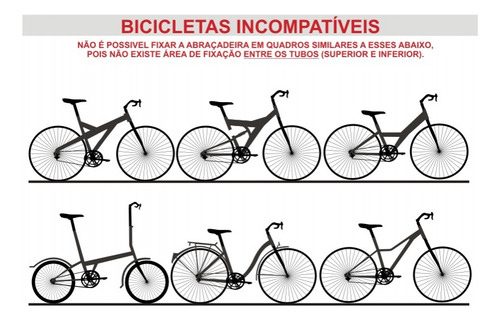 Abraçadeira + Parafuso Grande P/ Cadeirinha Dianteira