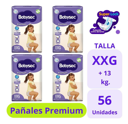 Babysec Premium Variedad/tallas X4uds