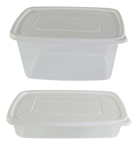 Kit 10 Potes Recipientes De Plástico Com Tampa E Trava Cor Transparente
