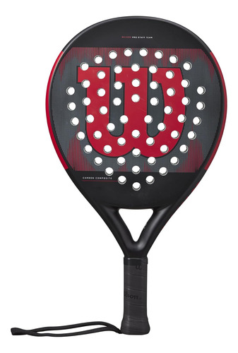 Raqueta Wilson Pro Staff Team Unisex, Roja Y Negra, Tamaño 2
