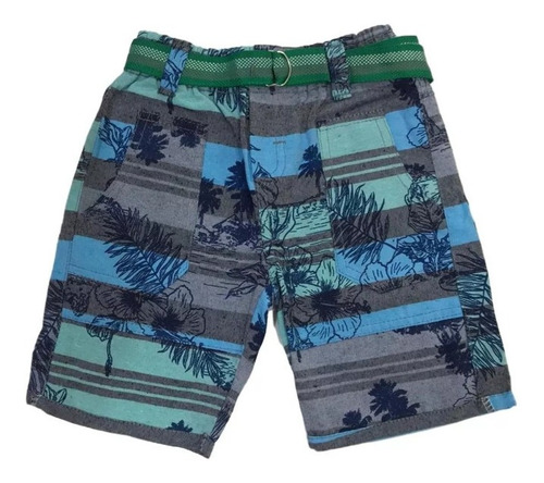 Imagem 1 de 8 de Kit C/3 Bermuda Brim Infantil C/ Cinto E Elastico Atacado