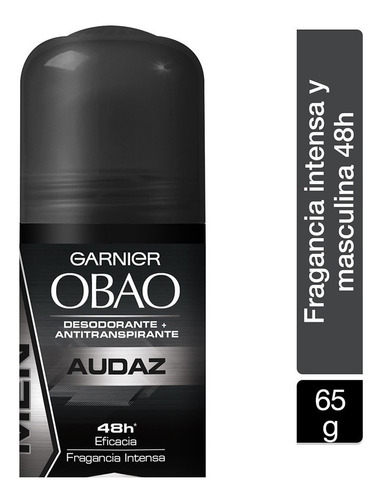 Desodorante Hombre Roll On Obao Audaz Garnier 65g Fragancia Neutral