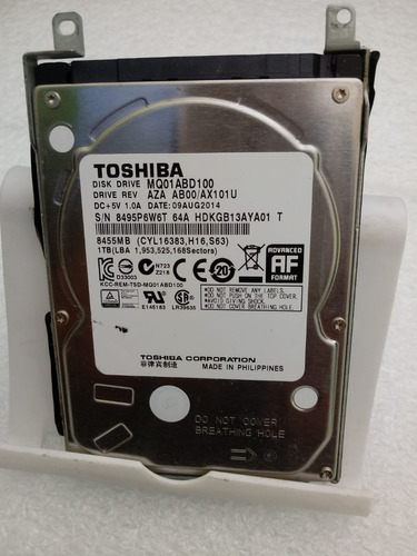 Disco Duro Interno Toshiba 5400rpm Sata 2.5¨^ Mq01abd100 1tb