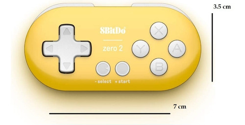 Controlador para Nintendo Switch Lite 8bitdo Zero2 Yellow Mini