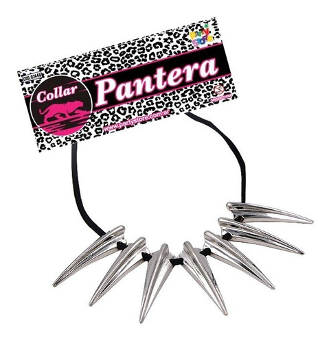 Imagen 2 de 3 de Collar Pantera Negra Dientes Colmillos Disfraz Halloween