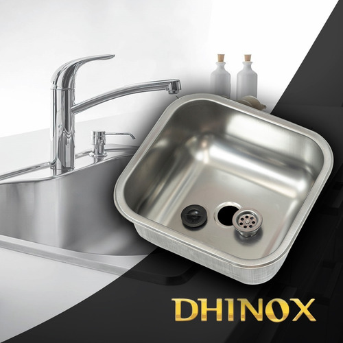 Imagen 6 de 10 de Pileta Bacha Acero Dhinox Cocina Simple 37 X 34 X 14 Oferta