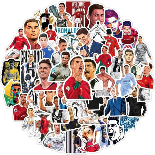 Cr7 / Cristiano Ronaldo - Set De 50 Stickers / Calcomanias