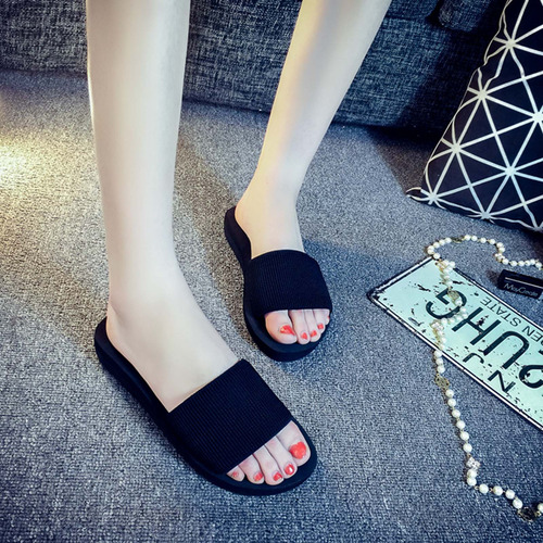 Zapatillas De Playa Tipo Chanclas De Verano Con Tacón Inclin