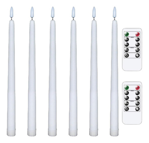 Vela Sin Llama, 6 Unidades, Luz Led Parpadeante Y Cálida