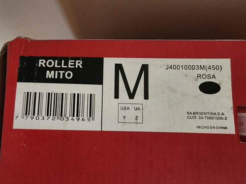 Rollers Joma Mito Rosa Para Niña - Mujer Ajustable 34 A 37 34 A 37 Rosa (Usado)