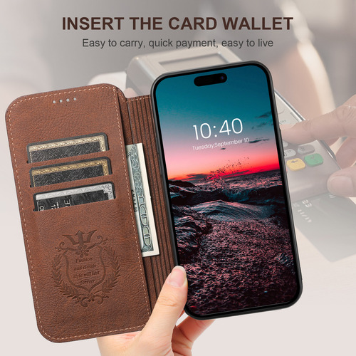 Capa De Couro Para Celular Compatível Com Carregamento Sem