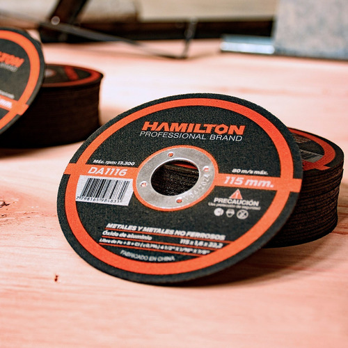 Discos De Corte Abrasivos 115mm X 1,6mm Lata X50u. Hamilton