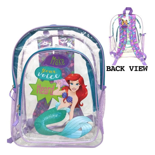 Bolso Morral De Disney Sirenita Ariel     