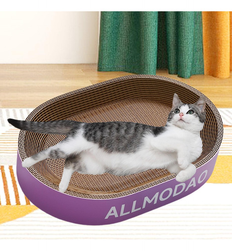 Cat Scratcher Board Cat Ratch Pad Tazón Sofá De Sg Violeta