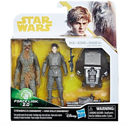 Star Wars Han Solo Chewbacca Mimban Pack Force Link Hasbro