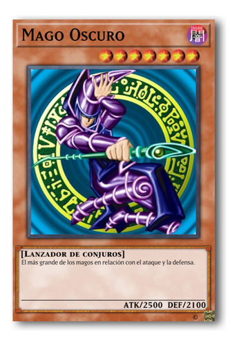 Cuadro Decorativo Cartas Yugioh 40x28 En Canvas Uv Mago Oscuro