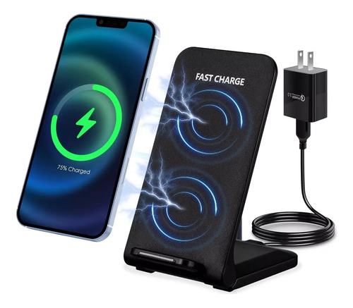 Cargador Inalámbrico Universal Portatil Carga Rápida 15w Cable