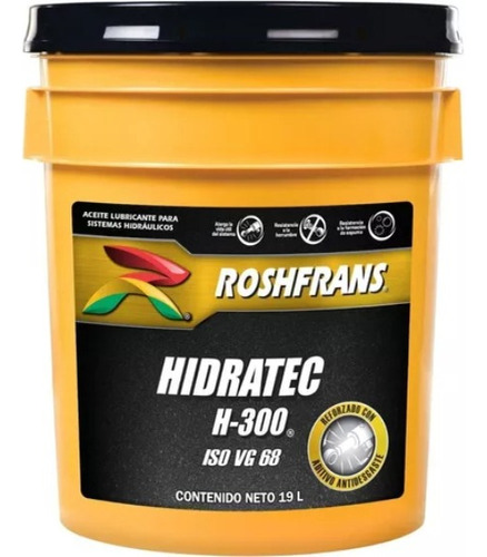 Cubeta Aceite Roshfrans 19l Hidratec H300 Hidraulico Iso 68