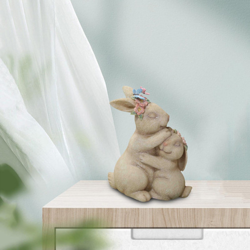 Para F Estatua De Conejo De Pascua Estilo Vintage, Madre E