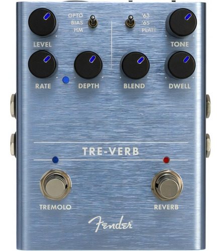 Fender Tre-verb Pedal De Trémolo Y Reverb Para Guitarra