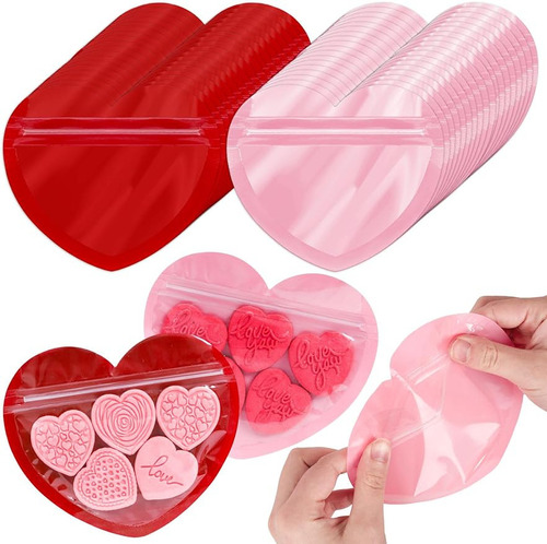 100 Bolsas De Regalo En Forma De Corazón,día De San Valentín