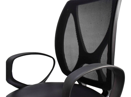 Silla Oficina Jmi Alma 711455 Color Negro Material Del Tapizado Cuero Sintético
