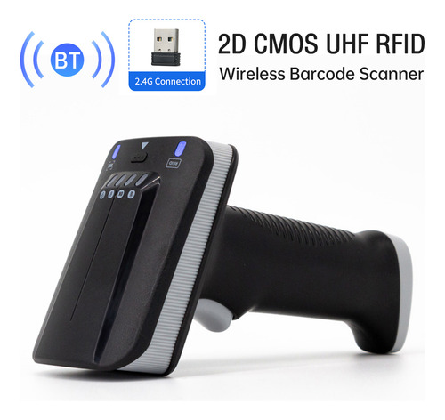Zh Escáner Qr 2d/1d Uhf, Inalámbrico, Para Múltiples